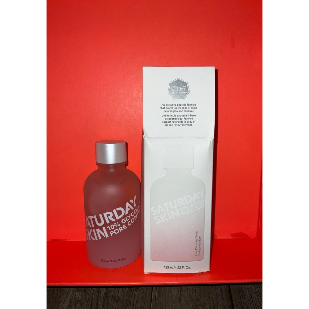 Saturday Skin 10% Glycolic Pore Control Toner Clarifying Cha-7 Peptide Face